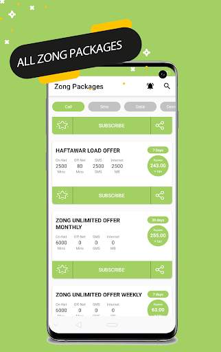 All Network Packages 2020 (Jazz Zong Ufone Telenr) screenshot 5