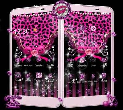 Pink Leopard diamond Theme screenshot 3