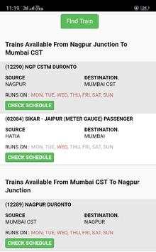 Indian Railways time table, schedule screenshot 5
