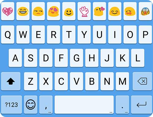 Simple Blue Love Keyboard Skin screenshot 5