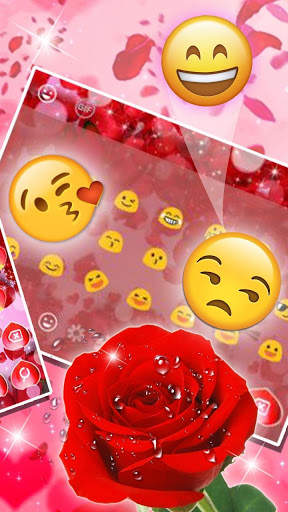 लाल गुलाब कीबोर्ड थीम स्क्रीनशॉट 3
