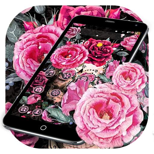 Pink Rose Skeleton Romantic Theme 1.1.3