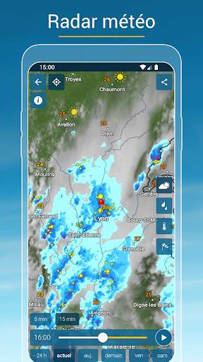 Météo & Radar - pluie et vent screenshot 2