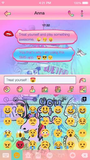 Pop Art Emoji Keyboard Theme स्क्रीनशॉट 2