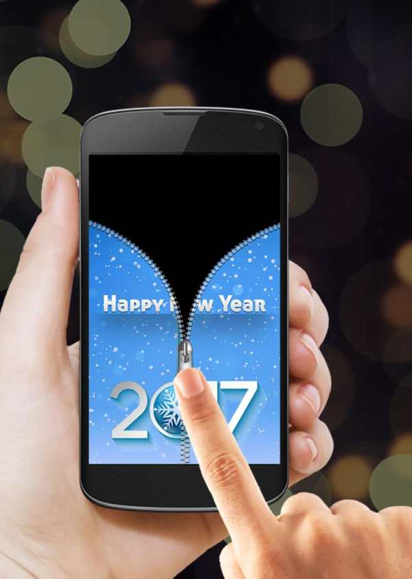New Year 2017 Zipper Lock screenshot 3