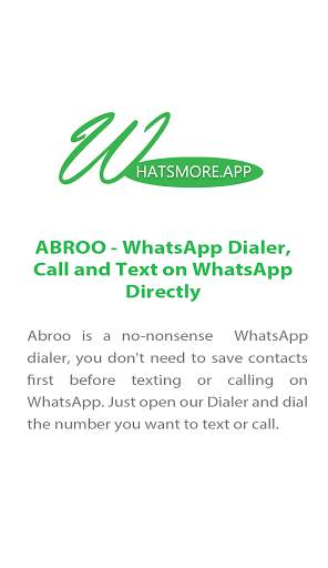 Abroo WhatsApp Dialer Direct Click to Chat & Call 1 تصوير الشاشة