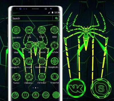 Neon Green Spider Launcher Theme🕷️ screenshot 4