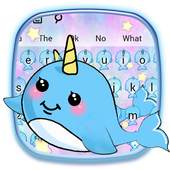 Cute Unicorn Whale Keyboard 10001004