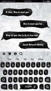 SMS Black and White Crystal Keyboard screenshot 1