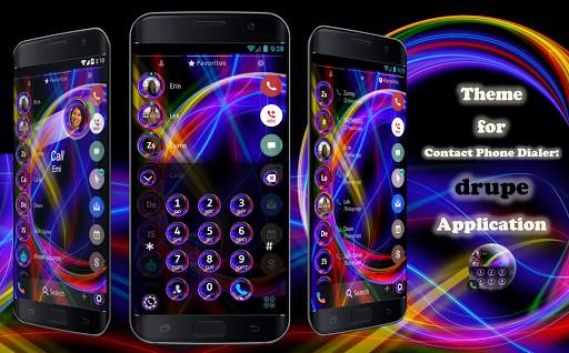 Neon Abstract Phone Dial Theme скриншот 1