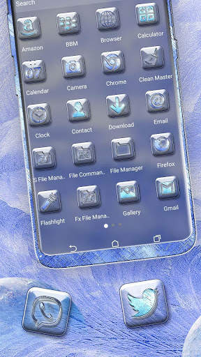 Blue Texture Launcher Theme screenshot 2