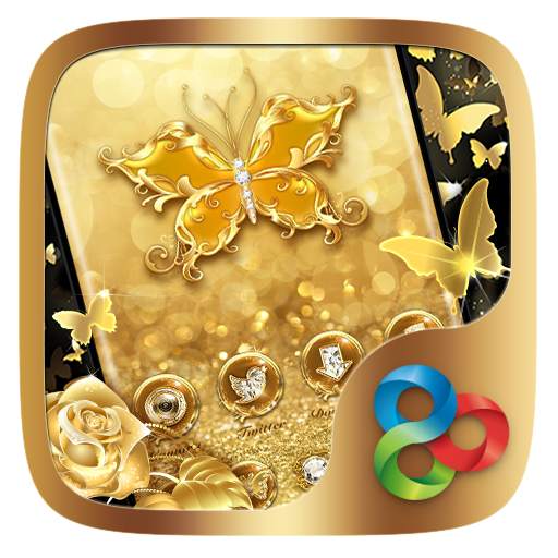(FREE) Golden Butterfly GO Launcher Theme 40.99