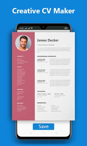 Professional CV Maker - Free Resume Builder скриншот 1