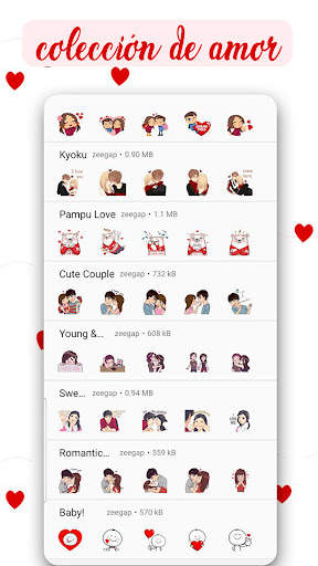 Pegatina de amor para Whatsapp-romántico WASticker screenshot 1