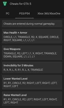 Cheats for GTA 5 2018 screenshot 3