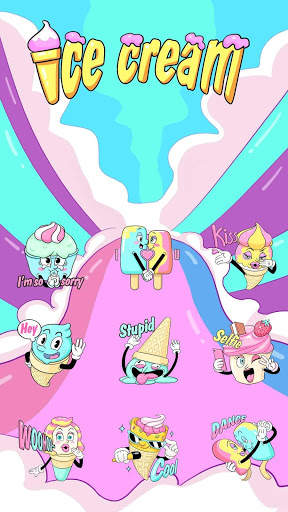 Ice Cream Keyboard Sticker 2 تصوير الشاشة