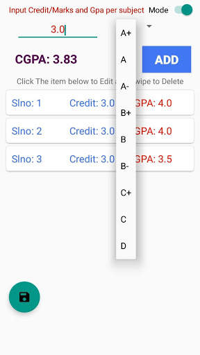CGPA Calculator-Best university Cgpa Calculator screenshot 5