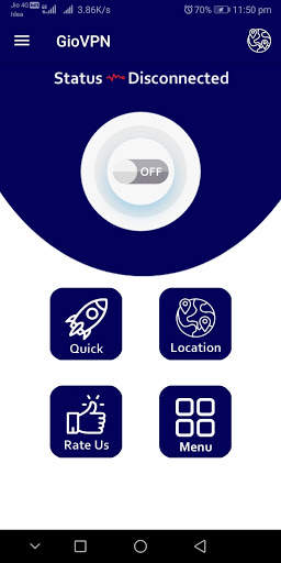 GioVpn - Free Unlimited VPN & fast proxy shield screenshot 1