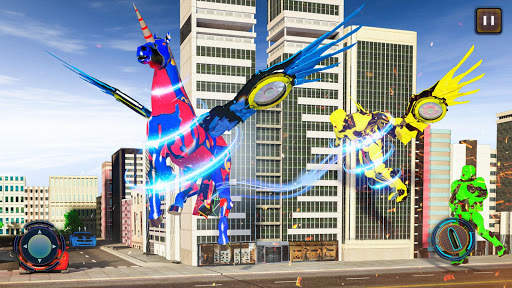 Unicorn Transform Robot City Attack: Robot Games screenshot 2