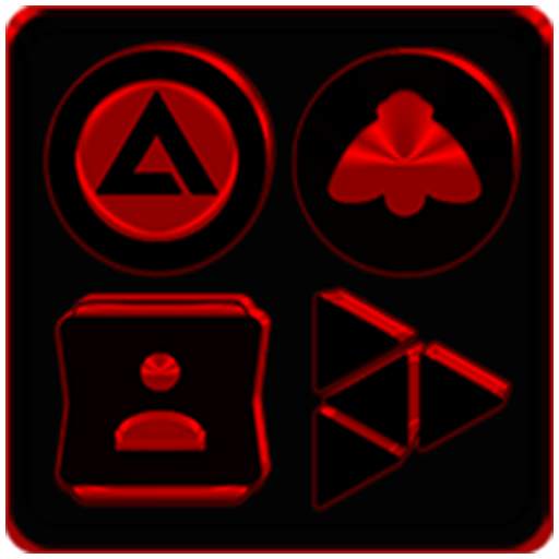 Black and Red Icon Pack 16.7