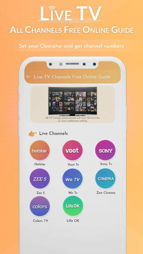 Live TV Channels Free Online Guide screenshot 2