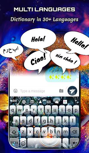 Alien Tech Live Wallpaper & Animated Keyboard screenshot 4