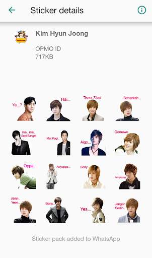 Kim Hyun Joong WA | Sticker screenshot 3