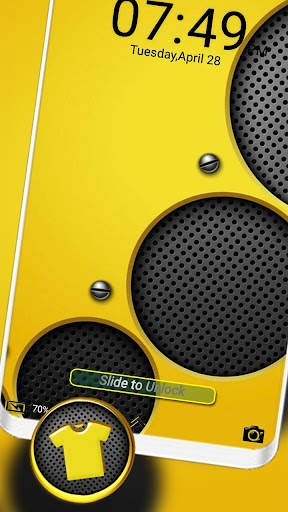 Yellow Speakers Launcher Theme screenshot 5