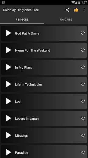 Coldplay ringtones free screenshot 2