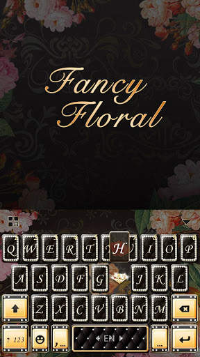Fancy Floral Keyboard Theme screenshot 1
