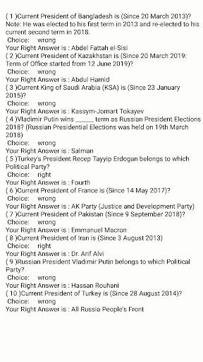 World Current Affairs Trivia Quiz [MCQs Prep] screenshot 6