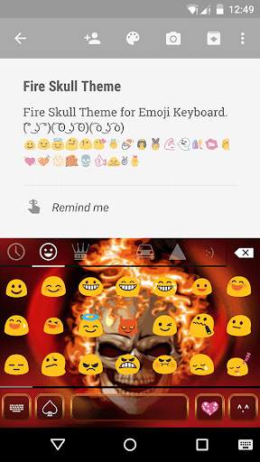 Fire Skull EmojiKeybaord Theme screenshot 3