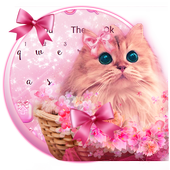 Nettes rosafarbenes Kitty Love Keyboard Theme icon