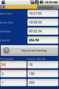IDOS - Meeting costs 1 تصوير الشاشة