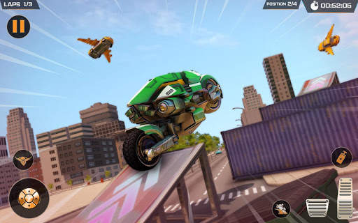 Light Flying Bike Taxi Driving Stunts screenshot 7