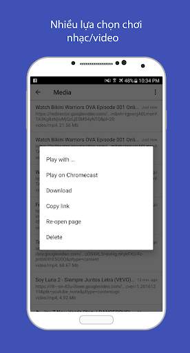 Amaze Browser. Tải nhạc, phim screenshot 3