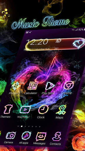 Fire Melody Heart Launcher Theme screenshot 4