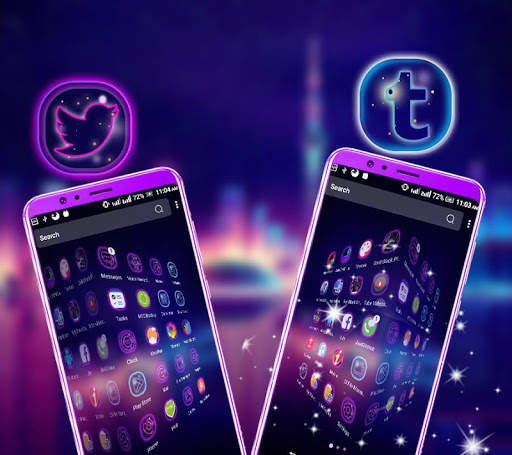 Neon City Launcher Theme screenshot 2