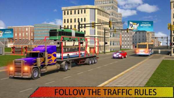 Mega Bus Transporter Truck Sim 2017 screenshot 1