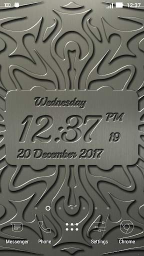 Carved Digital Clock Live Wallpaper 3D with photo screenshot 6
