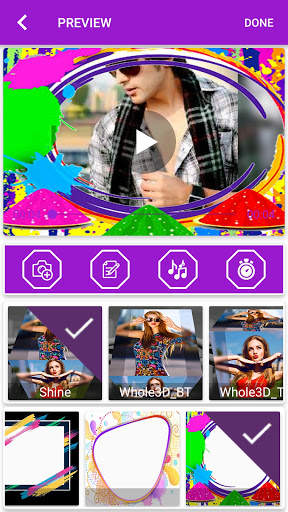 Happy Holi Video Maker with Song: Holi Photo Maker screenshot 7