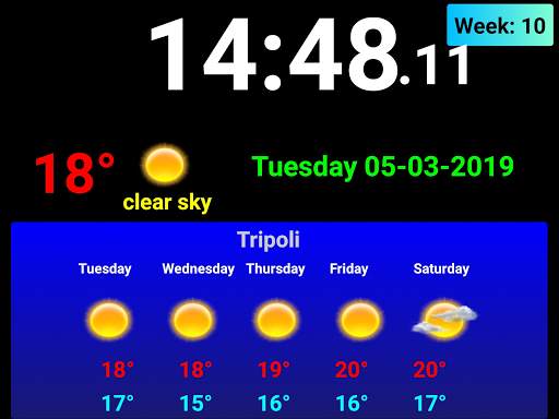 Digital clock weather station screenshot 11