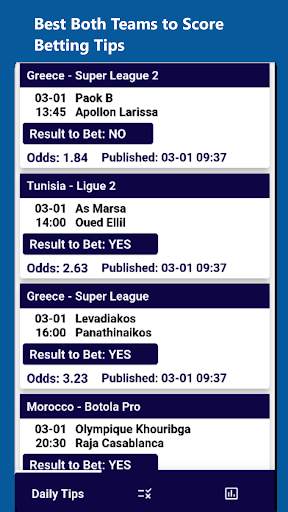 BTTS Betting Tips Daily Bets screenshot 3