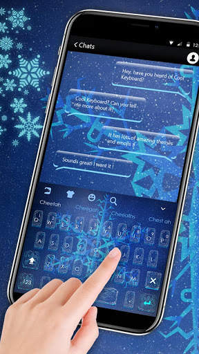 Ice Blue Snow Keyboard theme screenshot 2