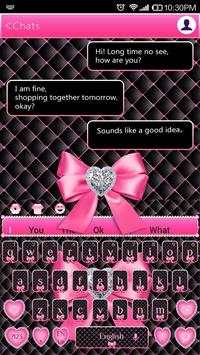 Pink Diamond Bow Keyboard screenshot 1