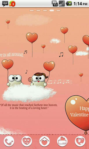 My Valentine GO Launcher Theme screenshot 1