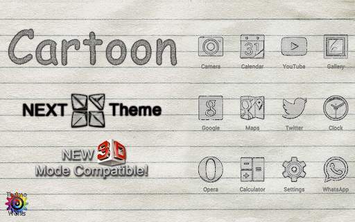 Next Launcher 3D Theme Cartoon screenshot 10