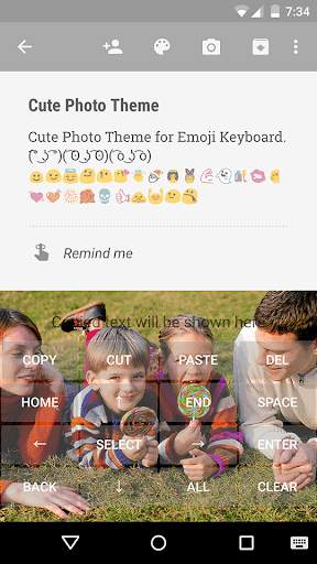 Cute Photo Emoji Keyboard Skin screenshot 3