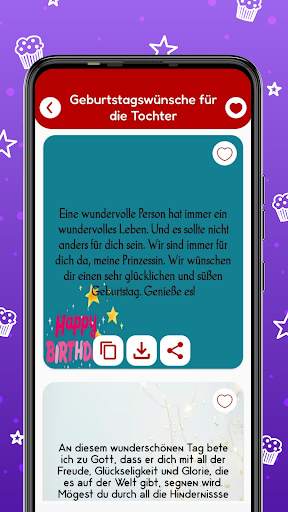 Geburtstagsnachrichten skarten screenshot 4