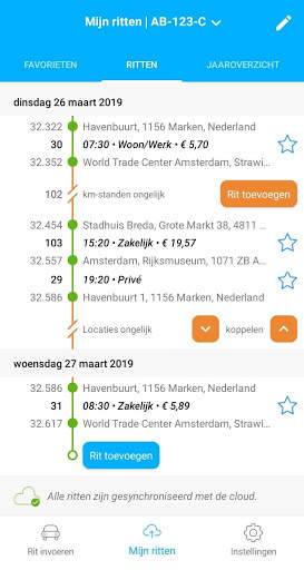 EasyRit - ritregistratie screenshot 2